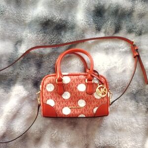 Michael Kors Red Polka Dot Crossbody Bag
